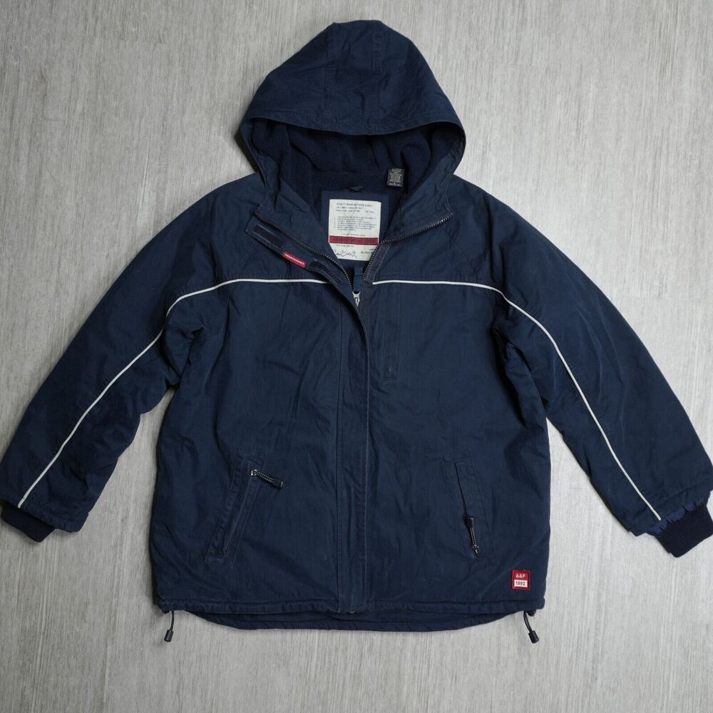 Vintage Abercrombie Fitch Fleece Outdoor Insulated Jacket Men L Water Resistant